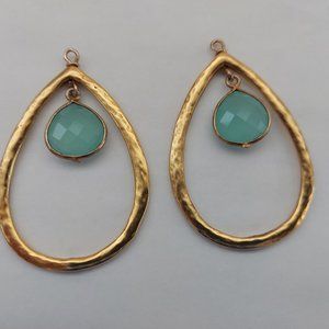 Earrings with Dangling Gem